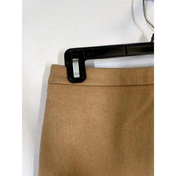 MAX MARA High Rise Wool Blend Pencil Skirt Camel Tan Made in Italy Size 6 - Picture 2 of 11